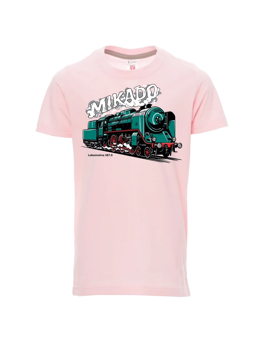 Light pink children´s T-shirt Locomotive 387.0 “MIKADO”