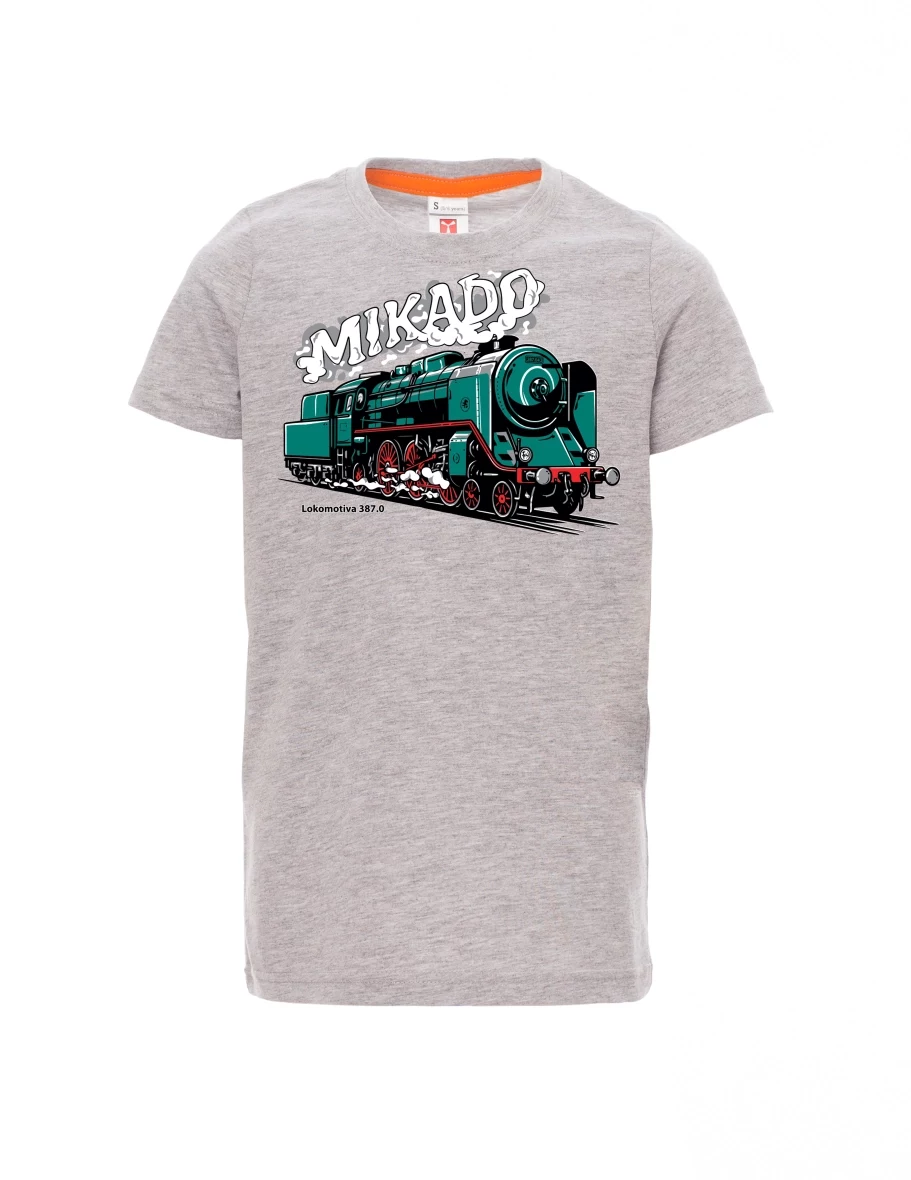 Grey melange children´s T-shirt Locomotive 387.0 “MIKADO”