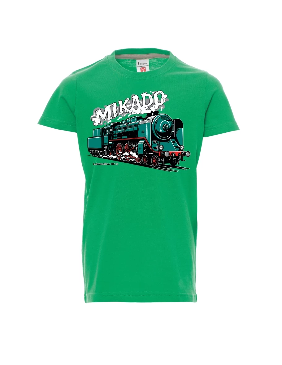 Green children´s T-shirt Locomotive 387.0 “MIKADO”