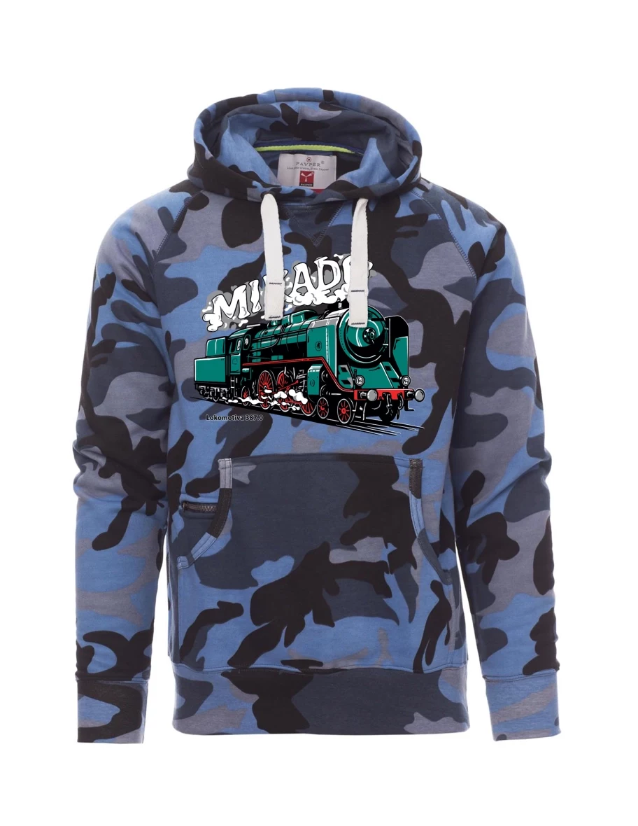 Camouflage blue men´s sweatshirt Locomotive 387.0 “MIKADO”