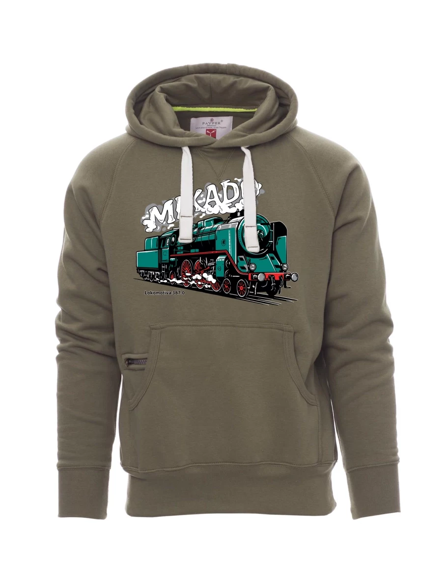 Khaki men´s sweatshirt Locomotive 387.0 “MIKADO”