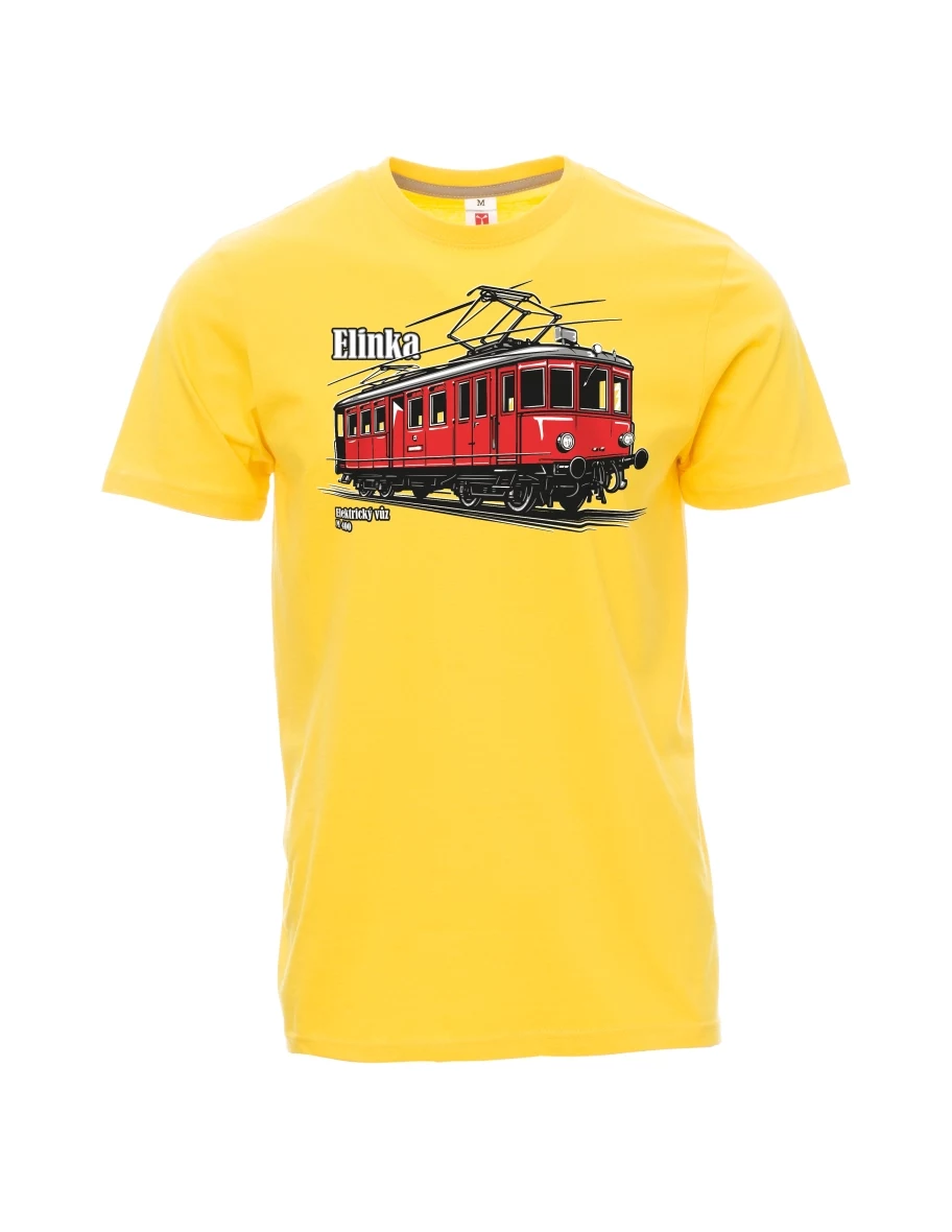 Yellow men´s T-shirt Electric railcar M 400 “Elinka”