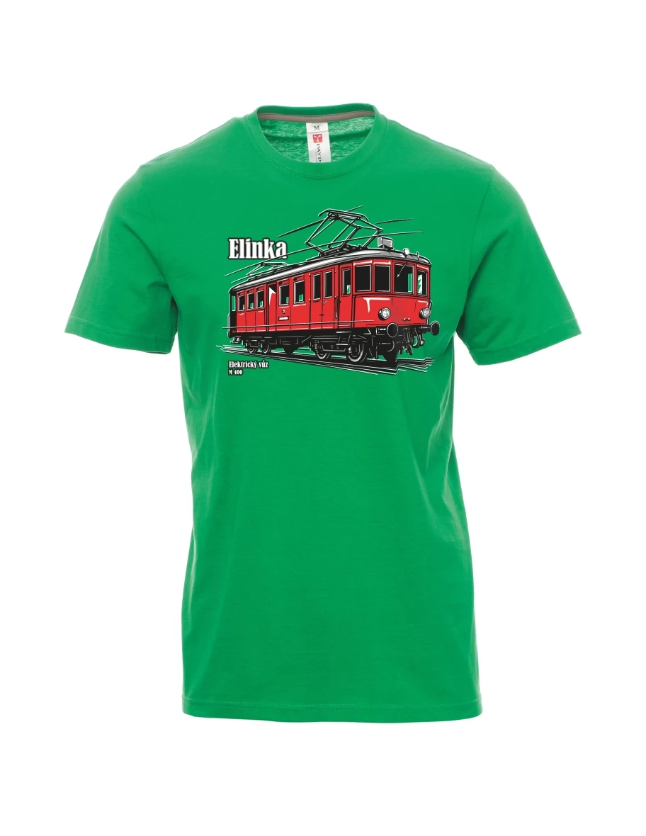 Green men´s T-shirt Electric railcar M 400 “Elinka”