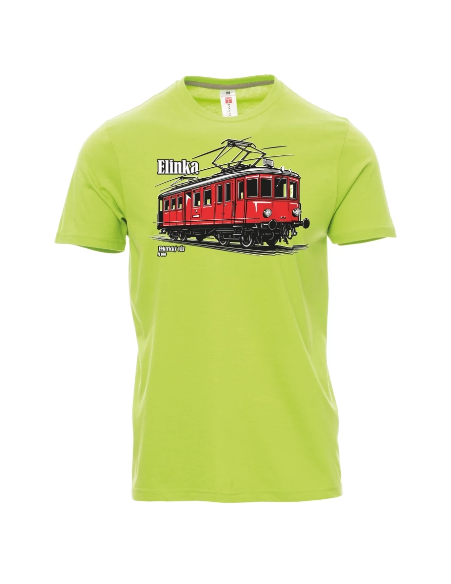Light green men´s T-shirt Electric railcar M 400 “Elinka”