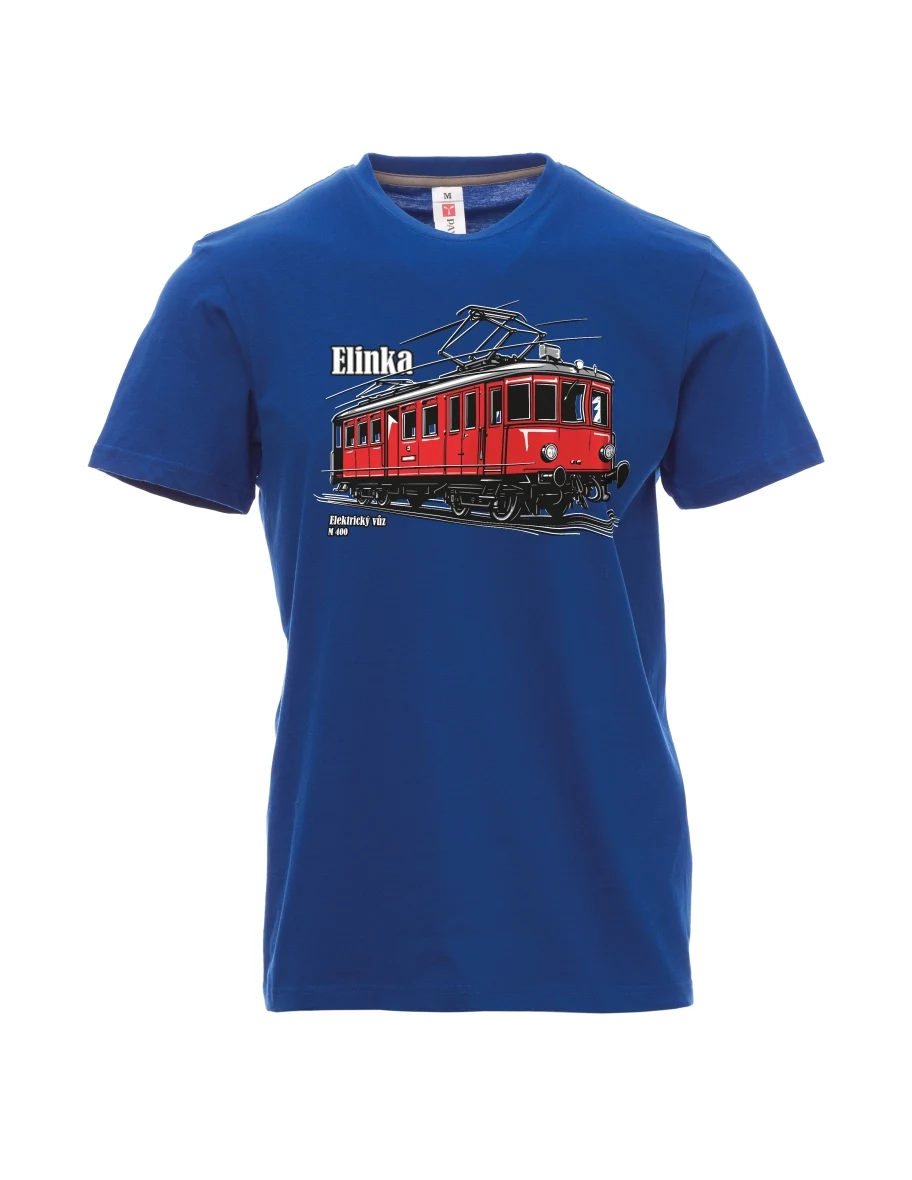 Blue men´s T-shirt Electric railcar M 400 “Elinka”