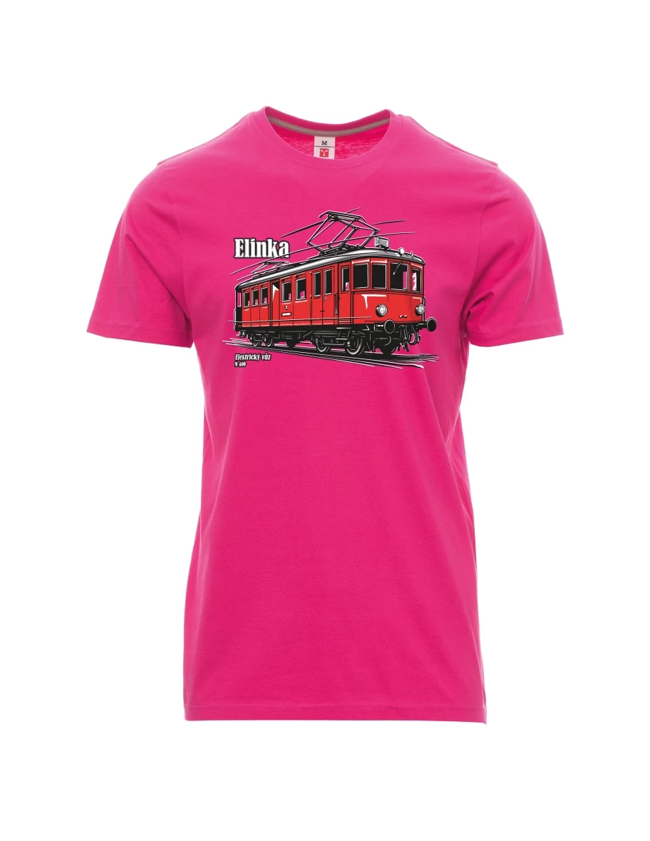 Pink men´s T-shirt Electric railcar M 400 “Elinka”