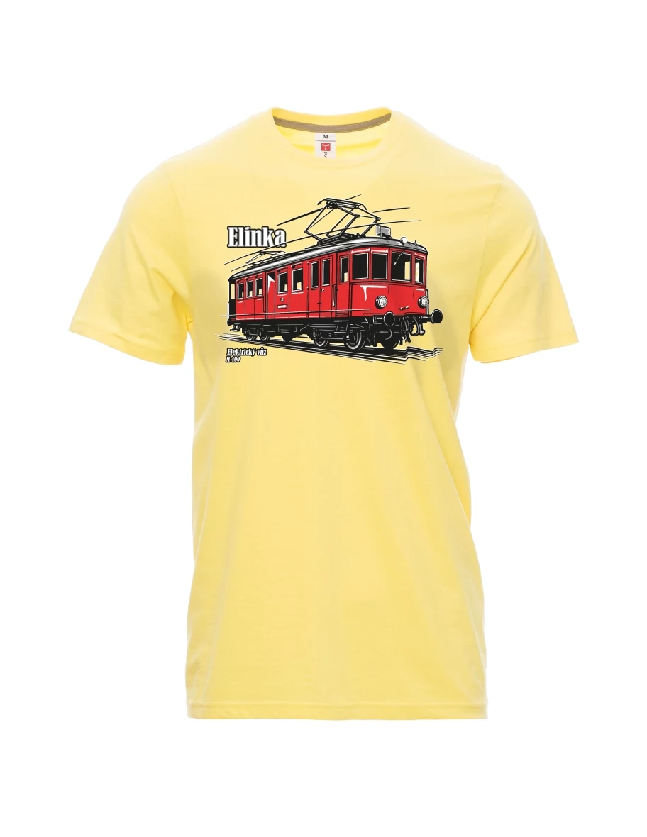 Light yellow men´s T-shirt Electric railcar M 400 “Elinka”