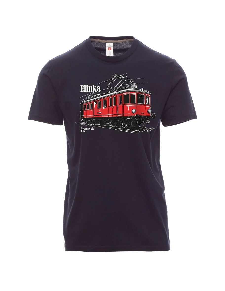 Navy men´s T-shirt Electric railcar M 400 “Elinka”