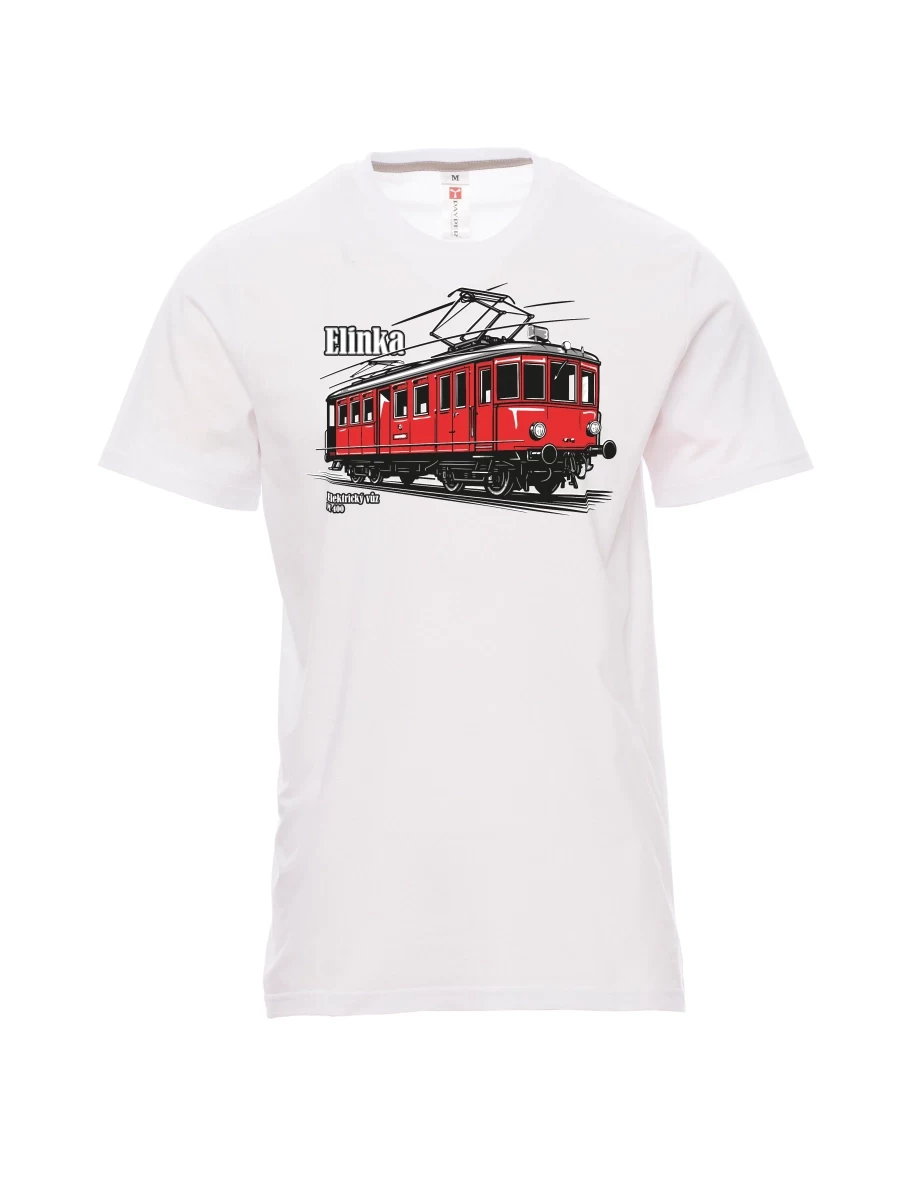 White men´s T-shirt Electric railcar M 400 “Elinka”