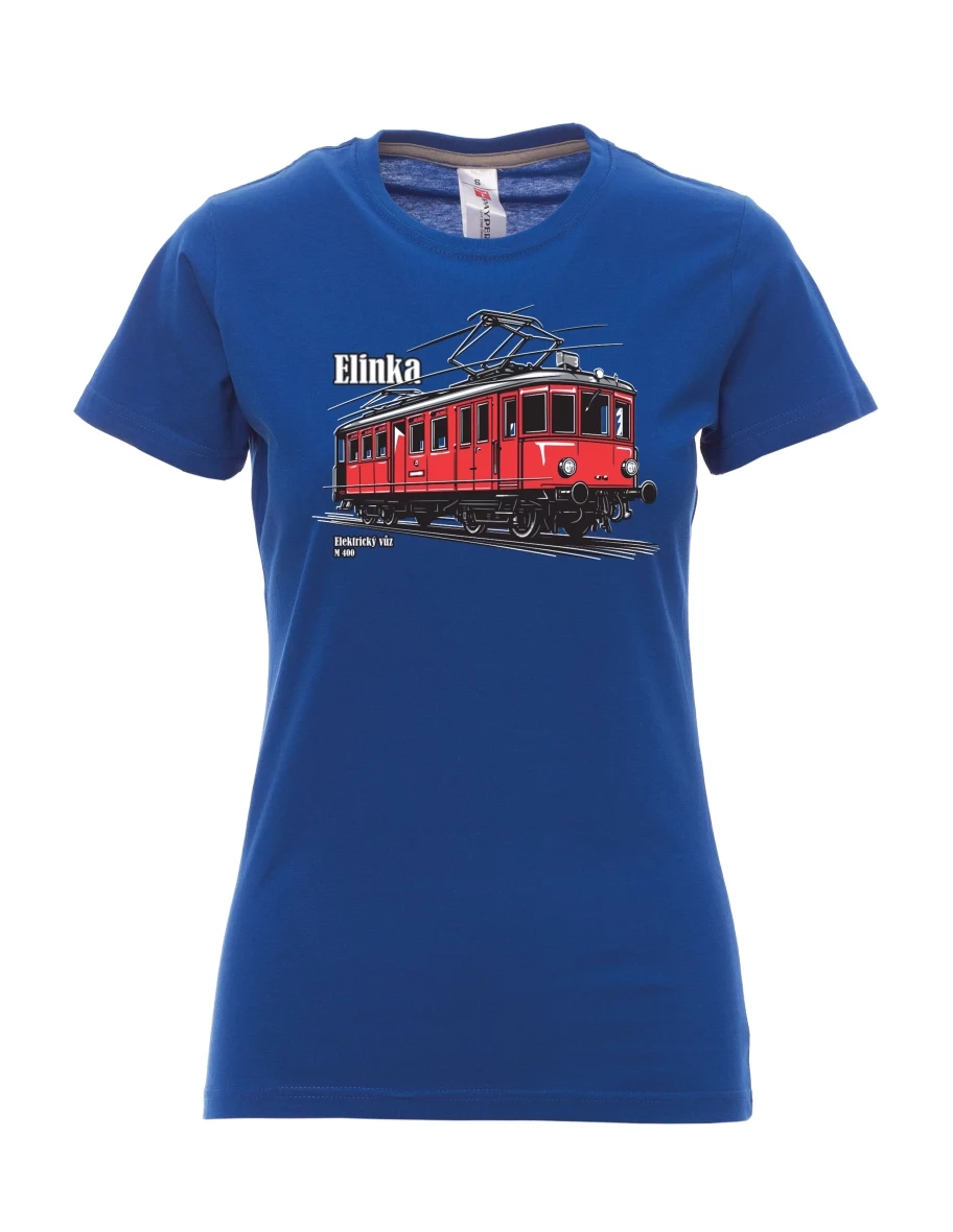 Royal blue women´s T-shirt Electric railcar M 400 “Elinka”