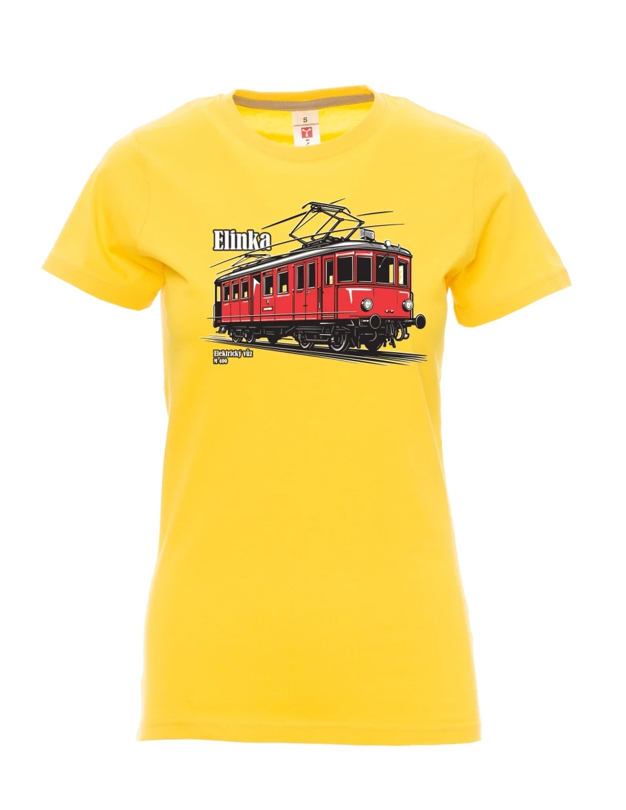 Yellow women´s T-shirt Electric railcar M 400 “Elinka”