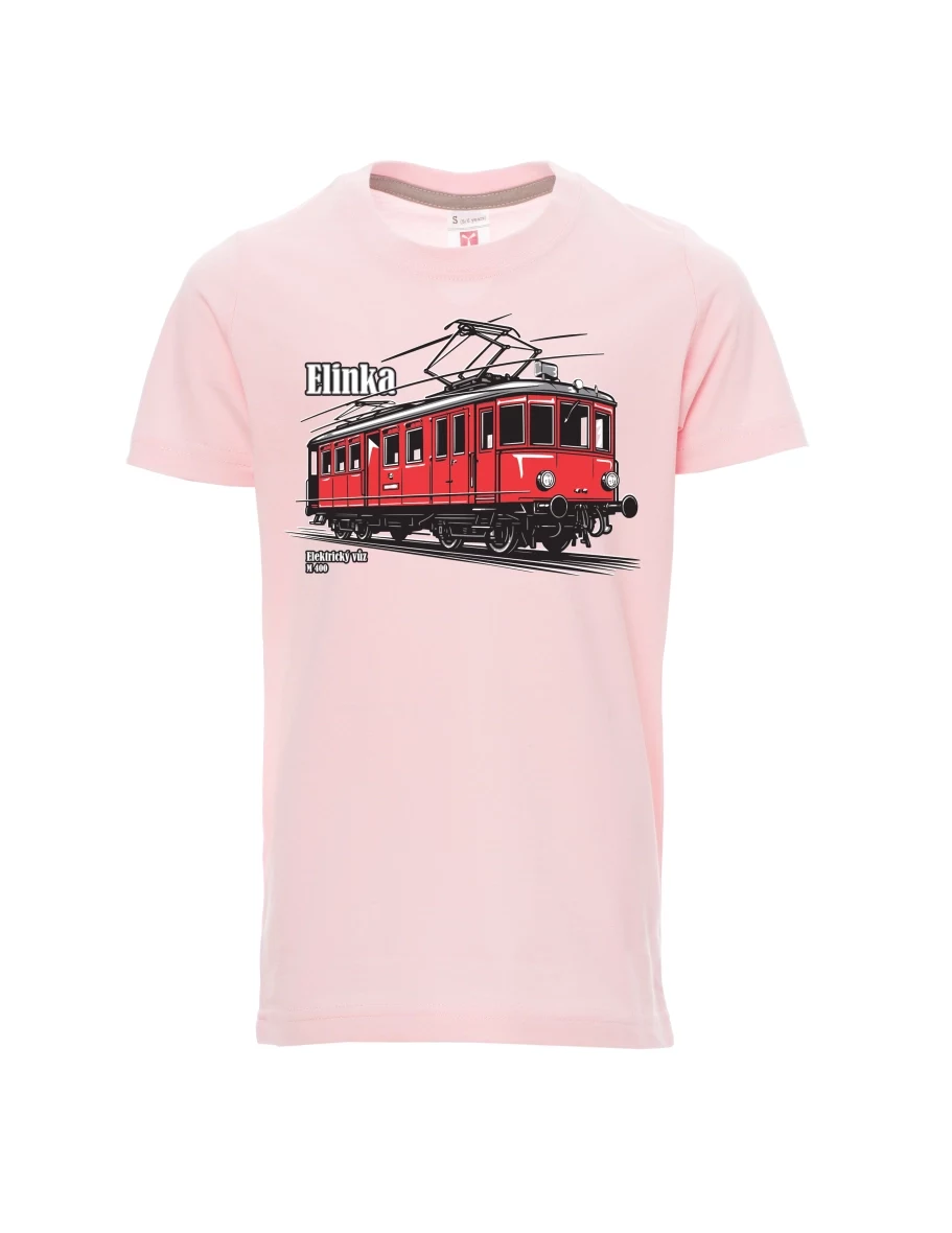 Light pink children´s T-shirt Electric railcar M 400 “Elinka”