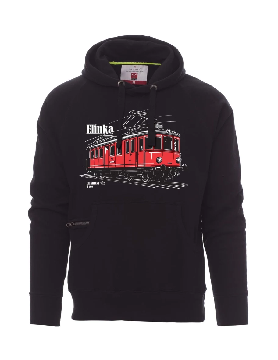 Black men´s sweatshirt Electric railcar M 400 “Elinka”