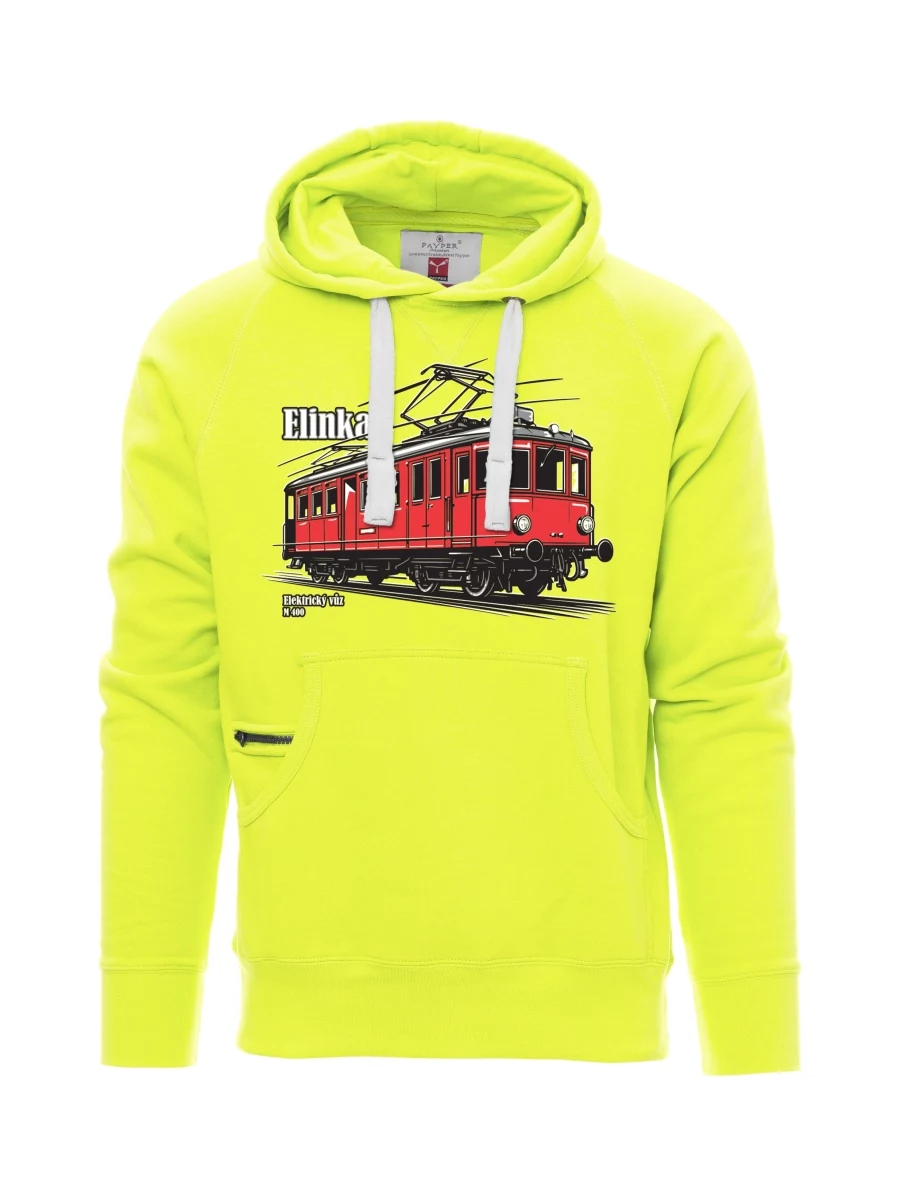 Fluorescent men´s sweatshirt Electric railcar M 400 “Elinka”