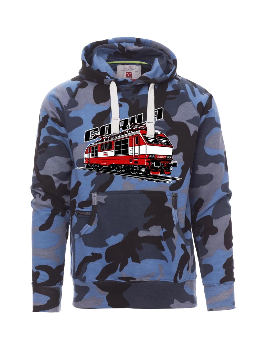 Camouflage blue men´s sweatshirt Locomotive 350 “Gorila”