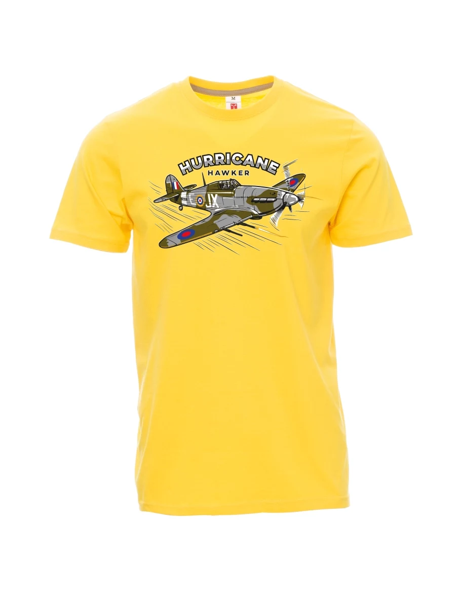 Yellow men´s T-shirt Aircraft Hurricane Hawker