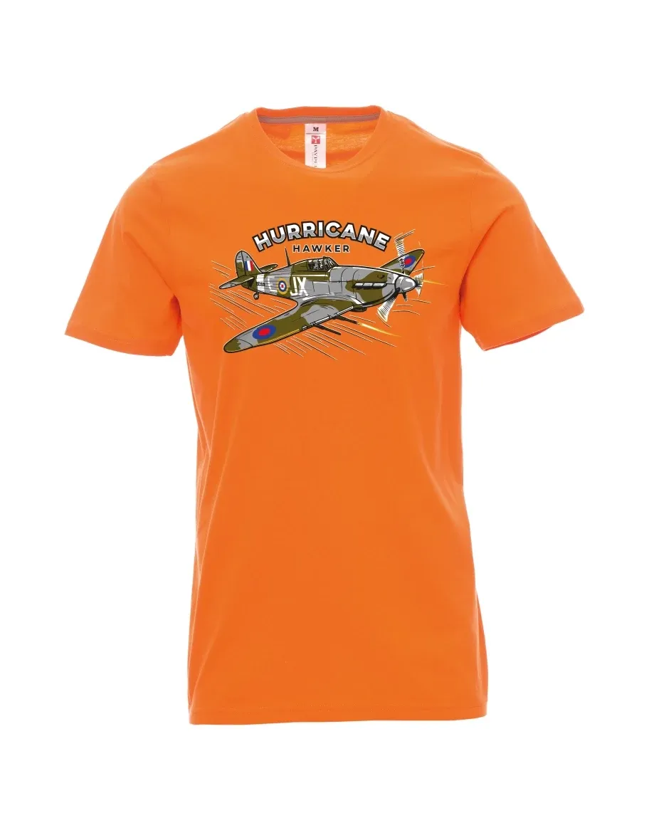 Orange men´s T-shirt Aircraft Hurricane Hawker