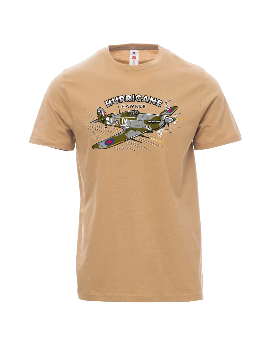 Brown men´s T-shirt Aircraft Hurricane Hawker