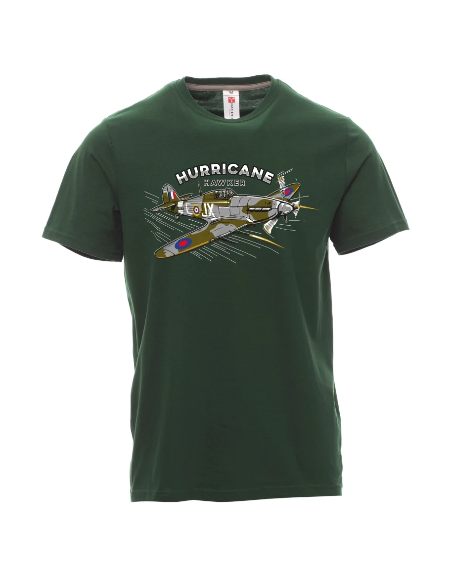 Dark green men´s T-shirt Aircraft Hurricane Hawker
