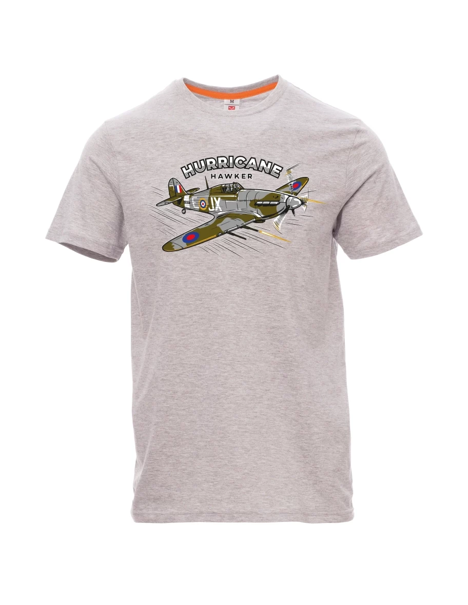 Gray melange men´s T-shirt Aircraft Hurricane Hawker