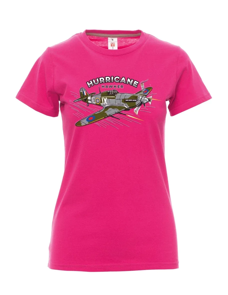 Pink women´s T-shirt Aircraft Hurricane Hawker