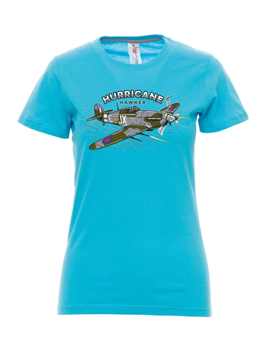 Reef blue women´s T-shirt Aircraft Hurricane Hawker