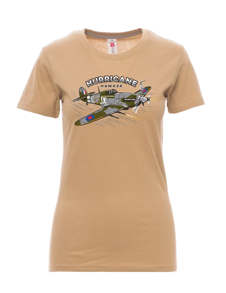 Brown women´s T-shirt Aircraft Hurricane Hawker
