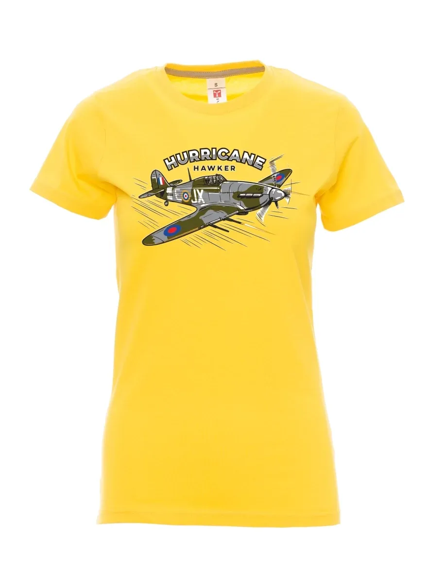 Yellow women´s T-shirt Aircraft Hurricane Hawker