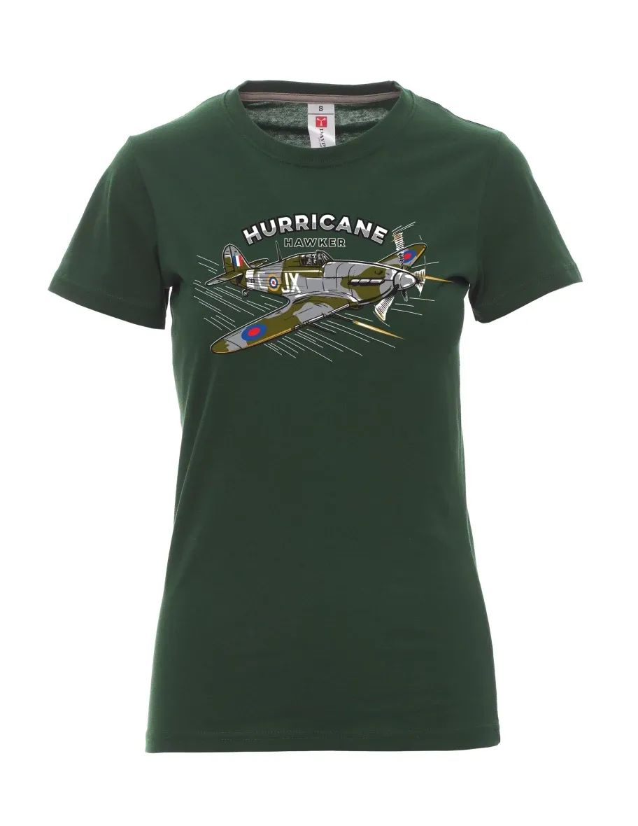 Dark green women´s T-shirt Aircraft Hurricane Hawker