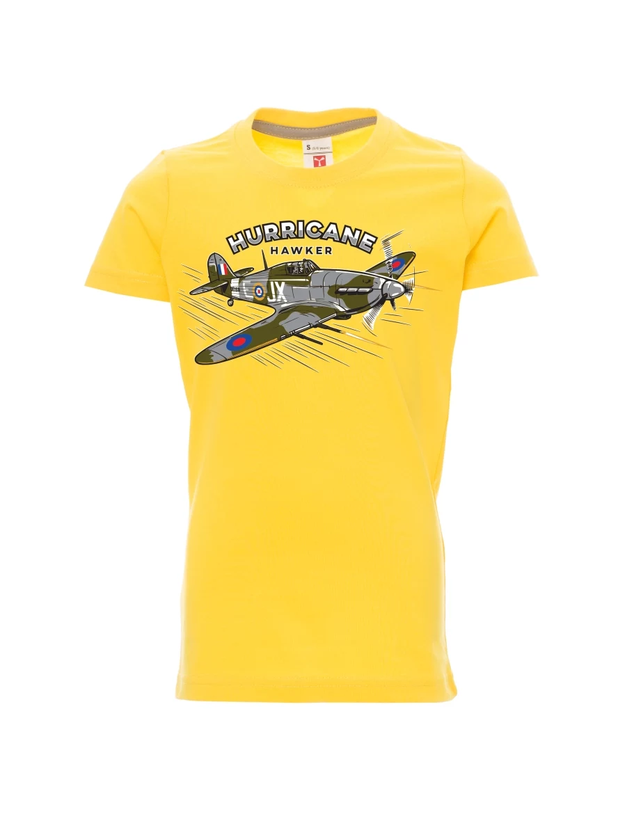 Yellow children´s T-shirt Aircraft Hurricane Hawker