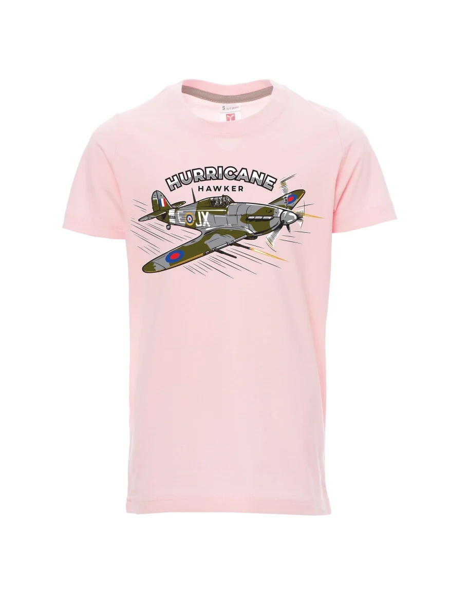 Light pink children´s T-shirt Aircraft Hurricane Hawker