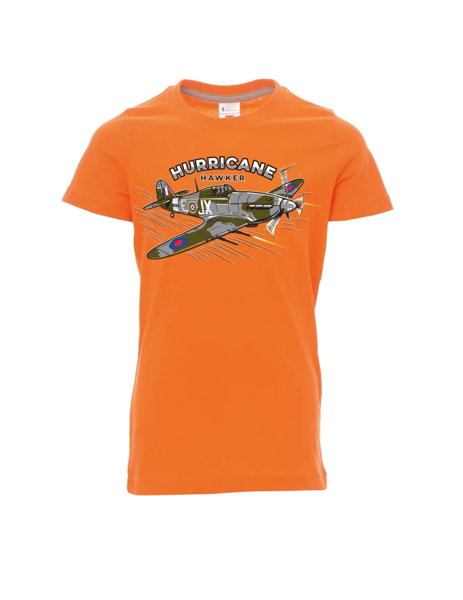 Orange children´s T-shirt Aircraft Hurricane Hawker