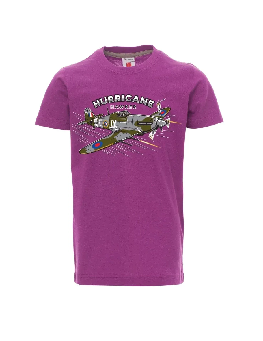 Purple children´s T-shirt Aircraft Hurricane Hawker