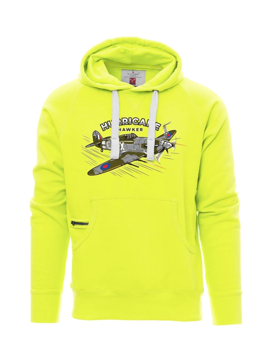 Fluorescent men´s sweatshirt Aircraft Hurricane Hawker