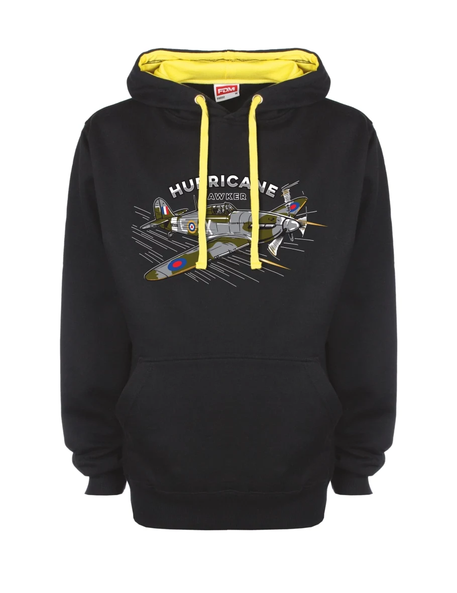 Yellow-black sweatshirt Aircraft Hurricane Hawker