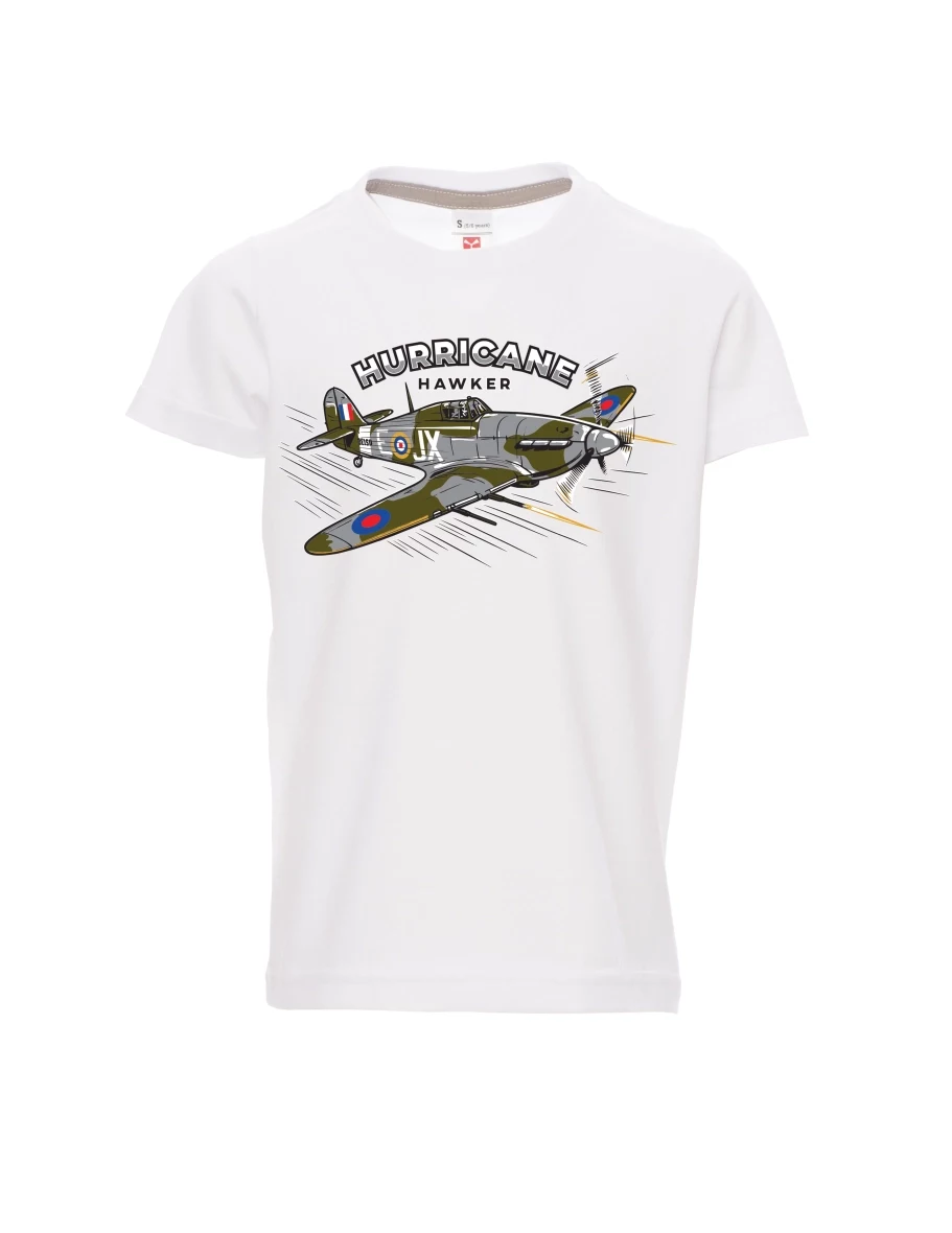 White children´s T-shirt Aircraft Hurricane Hawker