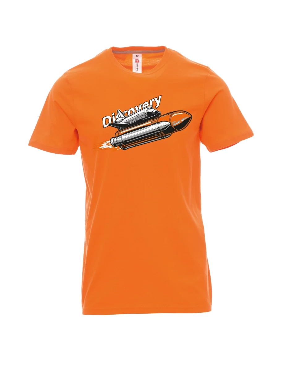 Orange men´s T-shirt Space Shuttle Discovery