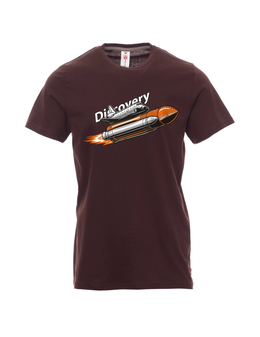 Dark brown men´s T-shirt Space Shuttle Discovery