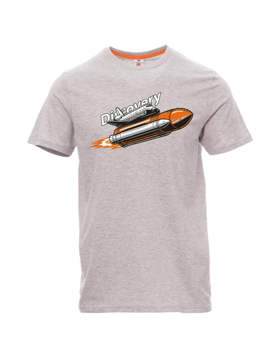 Gray melange men´s T-shirt Space Shuttle Discovery