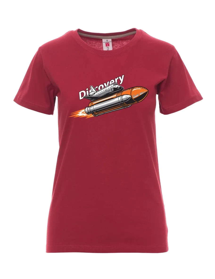 Burgundy women´s T-shirt Space Shuttle Discovery