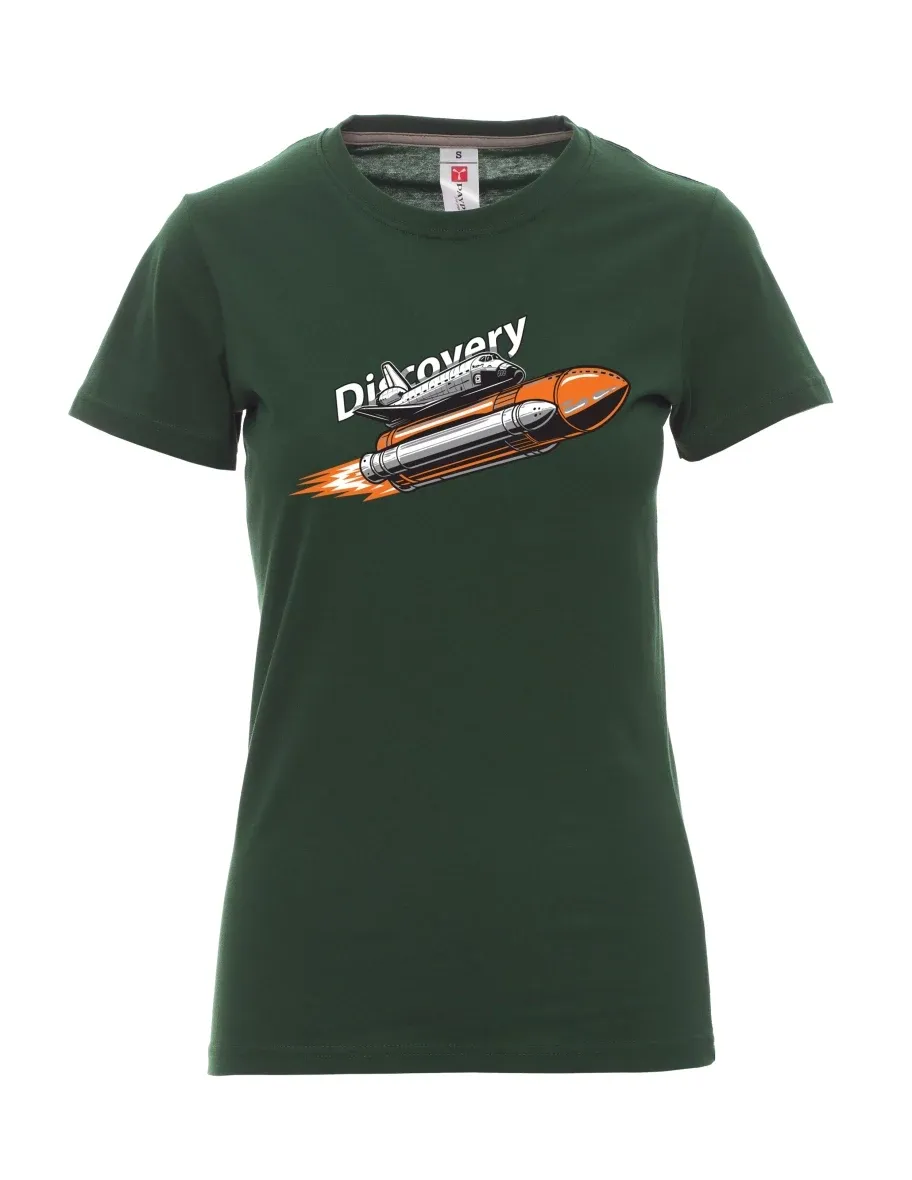 Dark green women´s T-shirt Space Shuttle Discovery