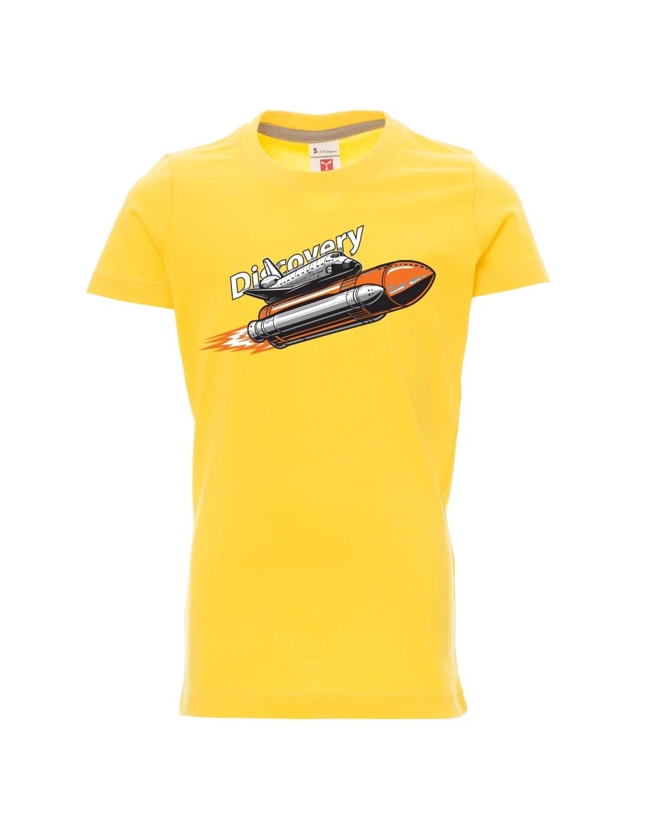 Yellow children´s T-shirt Space Shuttle Discovery