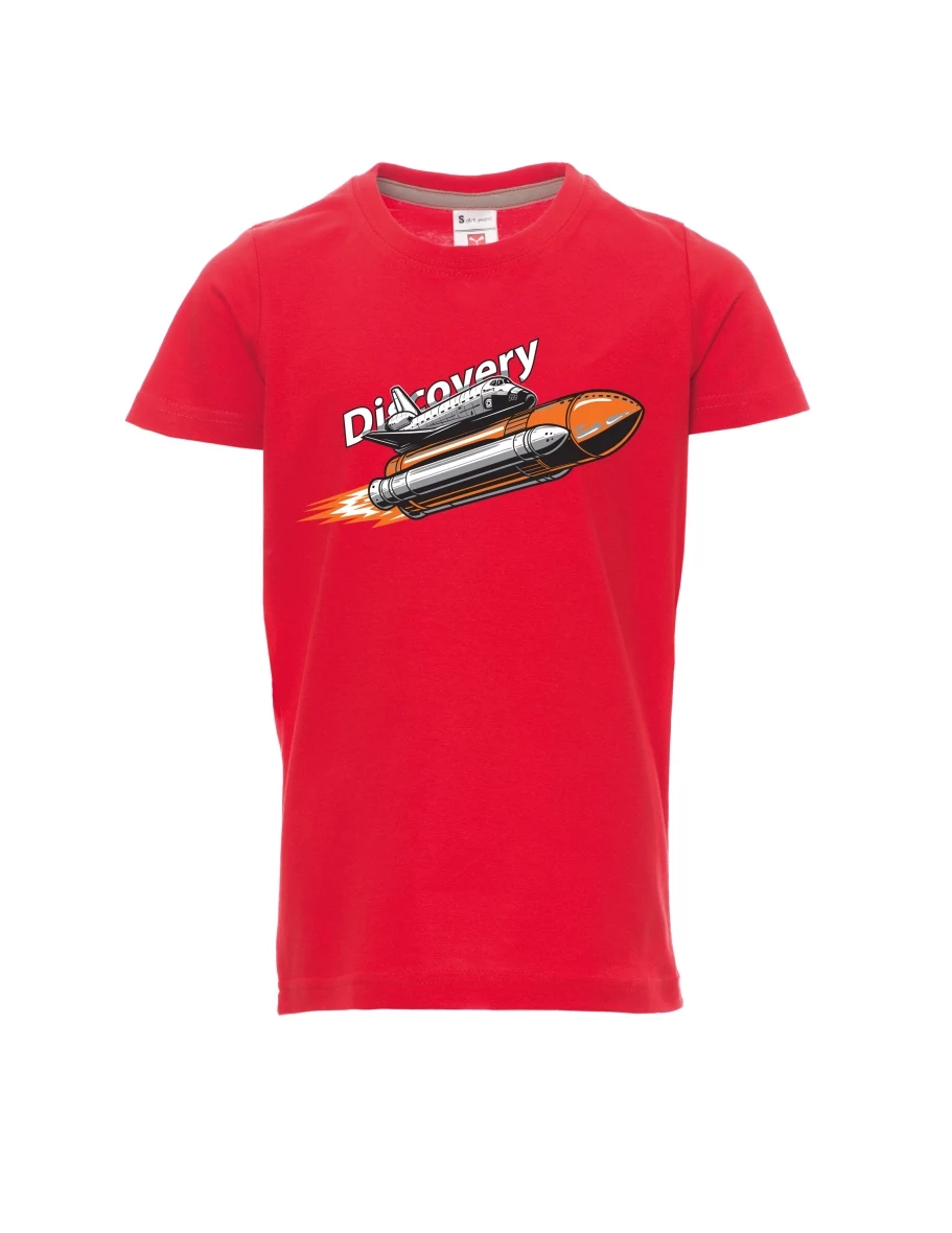 Red children´s T-shirt Space Shuttle Discovery