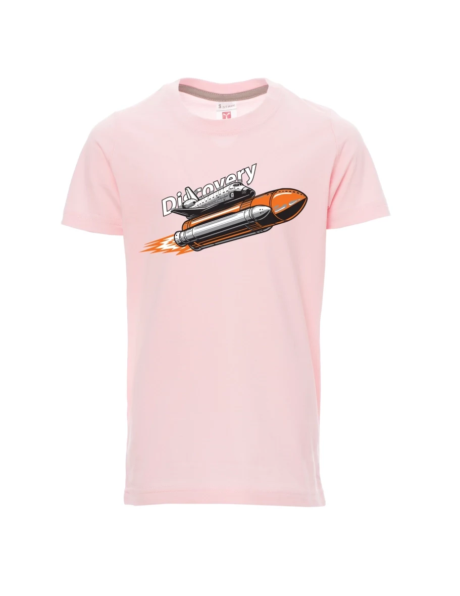 Light pink children´s T-shirt Space Shuttle Discovery