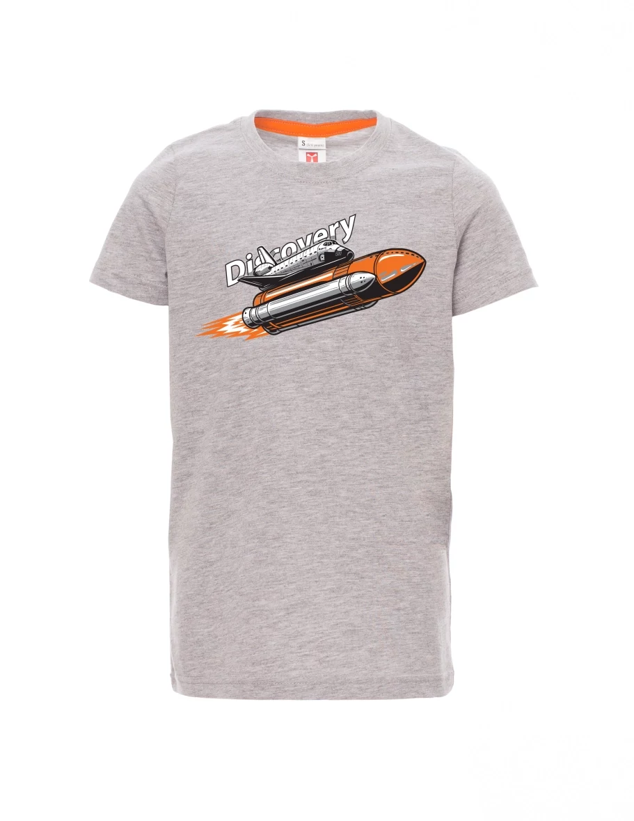 Grey melange children´s T-shirt Space Shuttle Discovery
