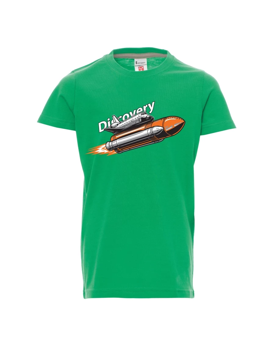 Green children´s T-shirt Space Shuttle Discovery