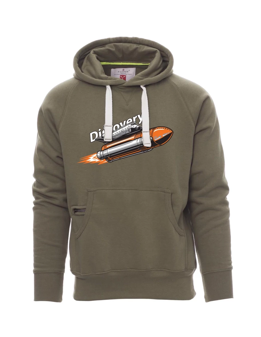 Khaki men´s sweatshirt Space Shuttle Discovery
