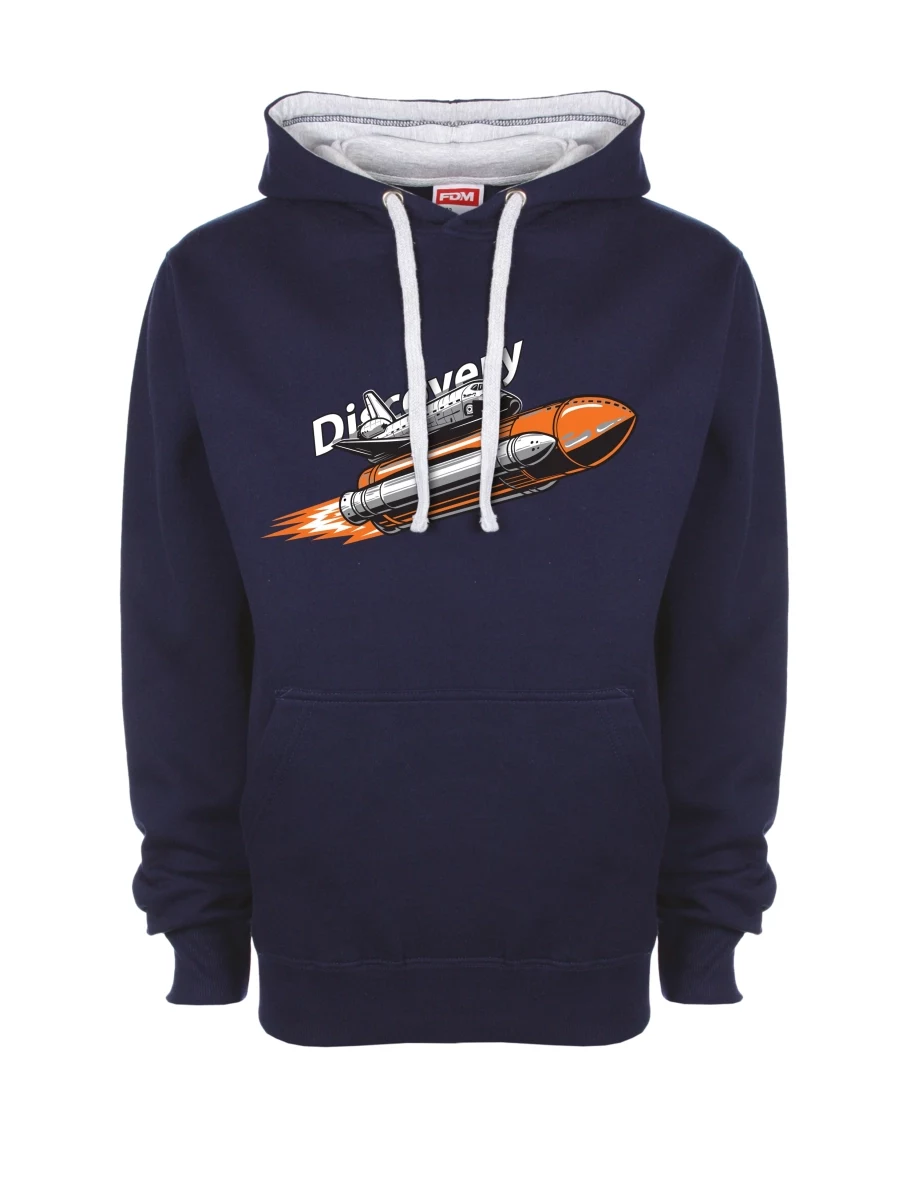 Grey-navy sweatshirt Space Shuttle Discovery