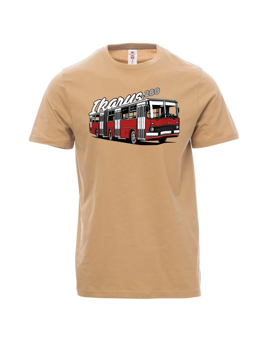 Brown men´s T-shirt Bus Ikarus 280