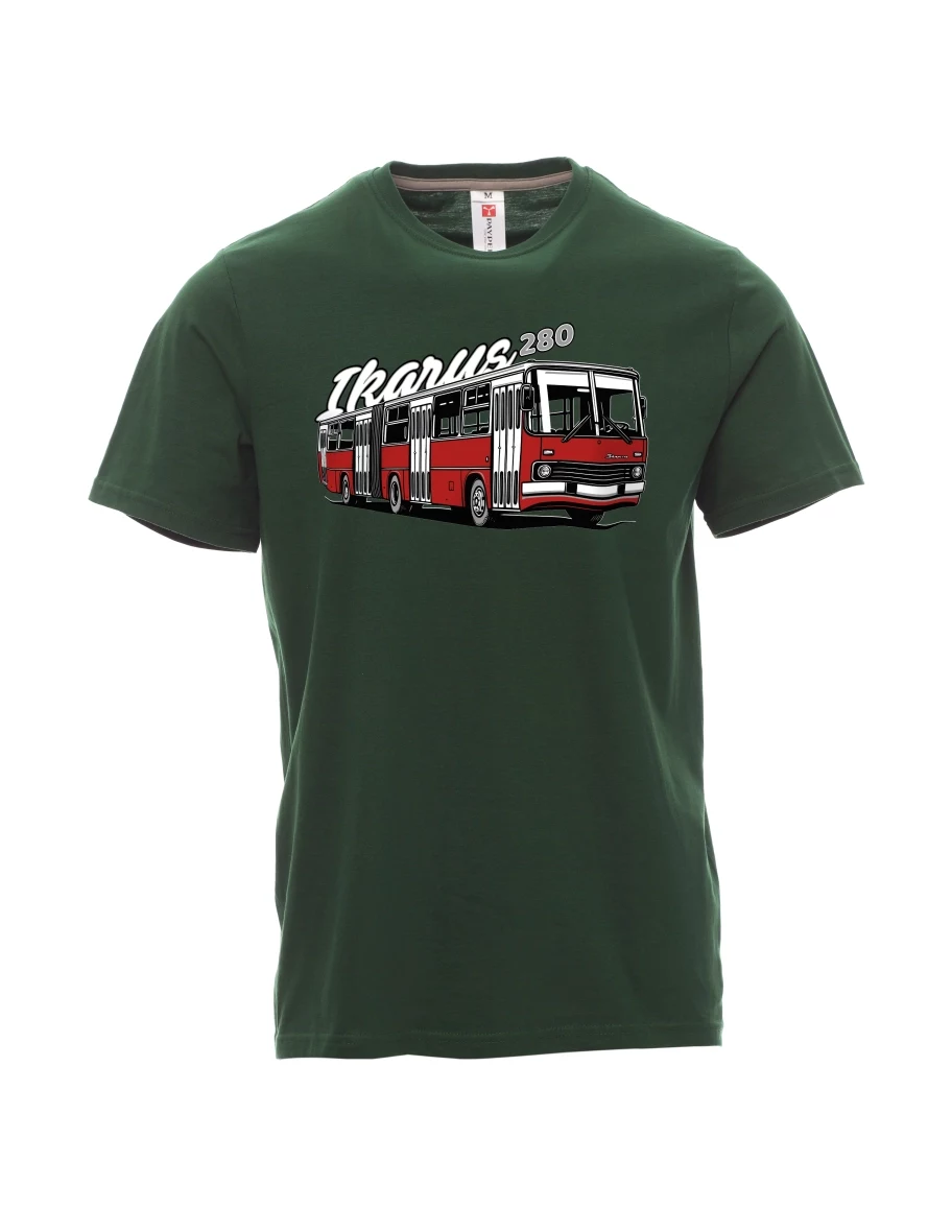Dark green men´s T-shirt Bus Ikarus 280